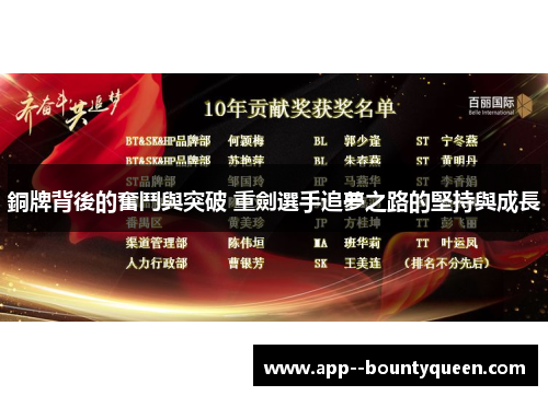 銅牌背後的奮鬥與突破 重劍選手追夢之路的堅持與成長